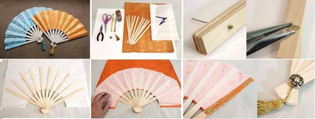 Как сделать веер своими руками: из бумаги, ткани, картона, японский