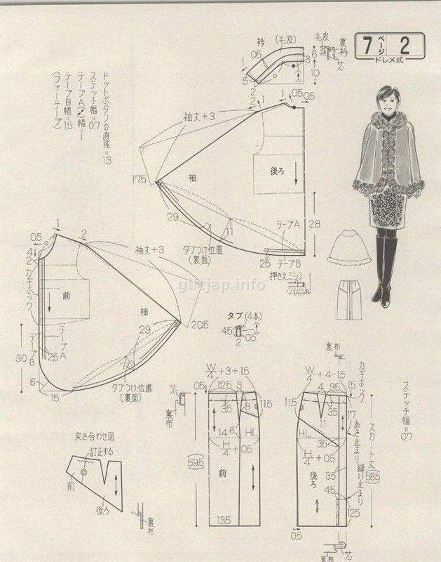 Выкройка пальто-пончо:  мастер-класс и пошаговая фото инструкция по конструированию выкройки и пошиву изделия