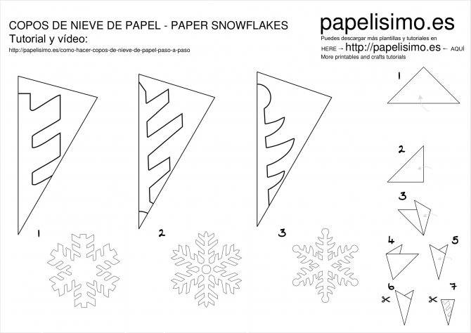 Как вырезать красивую снежинку из бумаги поэтапно: схемы и видео уроки