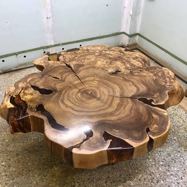Оригинальная столешница из слэба на кухню: изготовление из цельного среза дерева