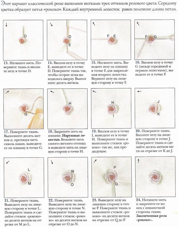 Техника вышивки нитками рококо цветы. вышивка рококо для начинающих: подробный урок от а до я