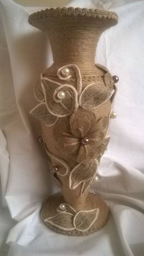 Поделки из шпагата своими руками - интересные мастер-классы по изготовлению вазы, корзинки, цветов и венка