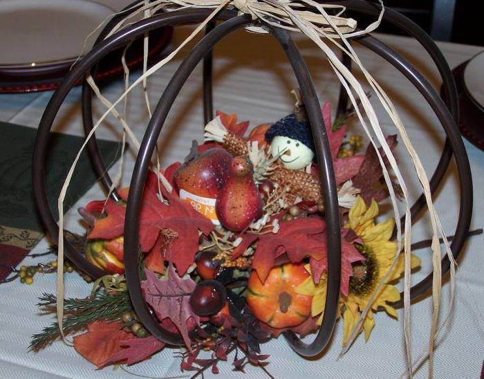 Осенние экибаны своими руками из листьев для школы с фото. экибана из фруктов и овощей