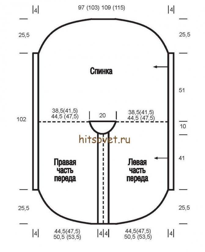 Накидка мебиус крючком схема