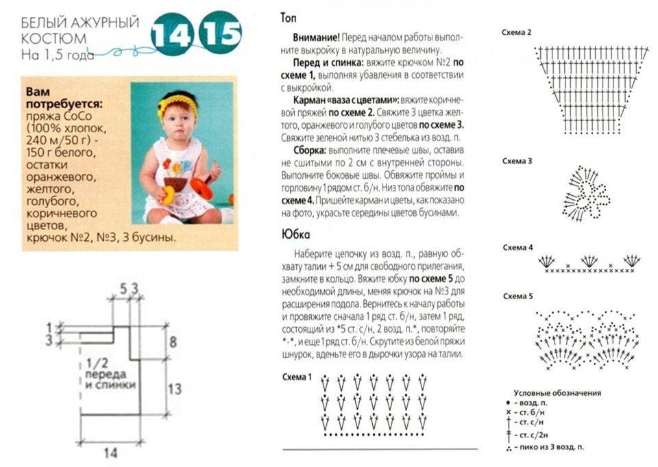 Вязание крючком детская одежда фото и схемы