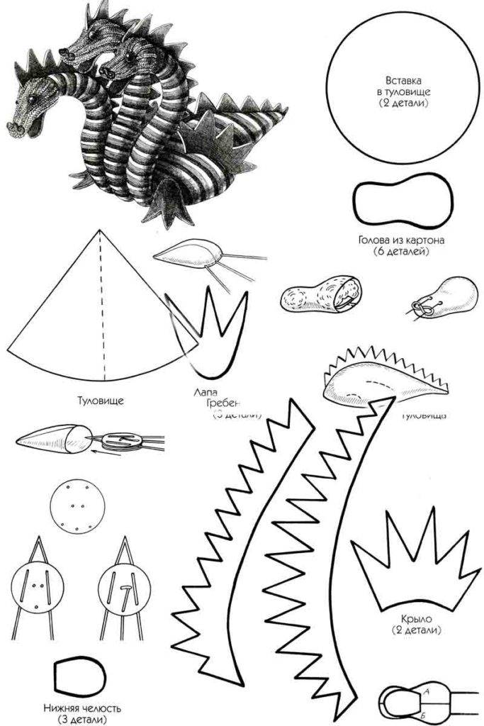 Дракон из фетра выкройки и схемы для начинающих