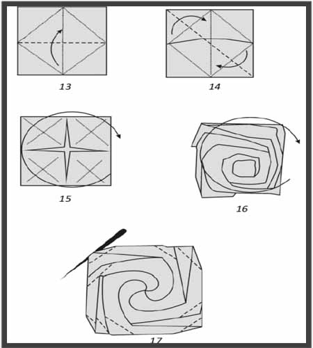 Оригами схемы роза