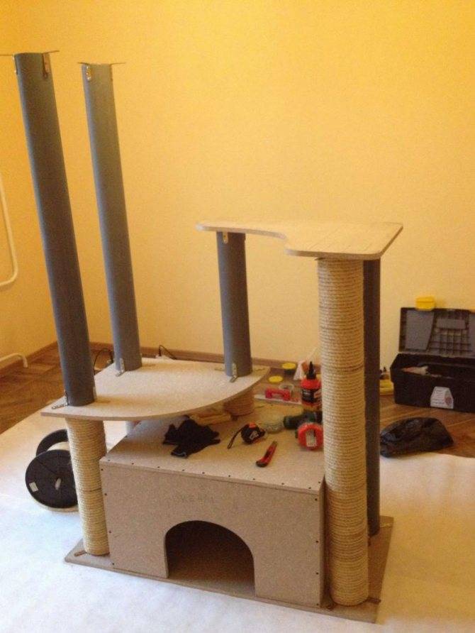 Пошаговые инструкции изготовления домика для кошки своими руками