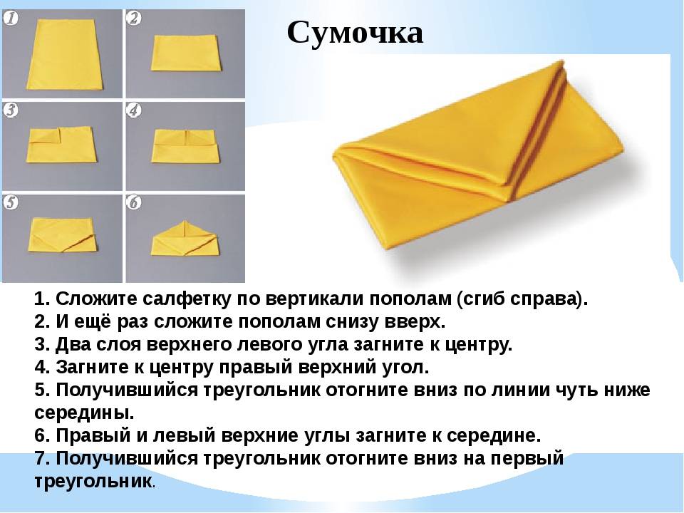 Схема салфетки из бумаги