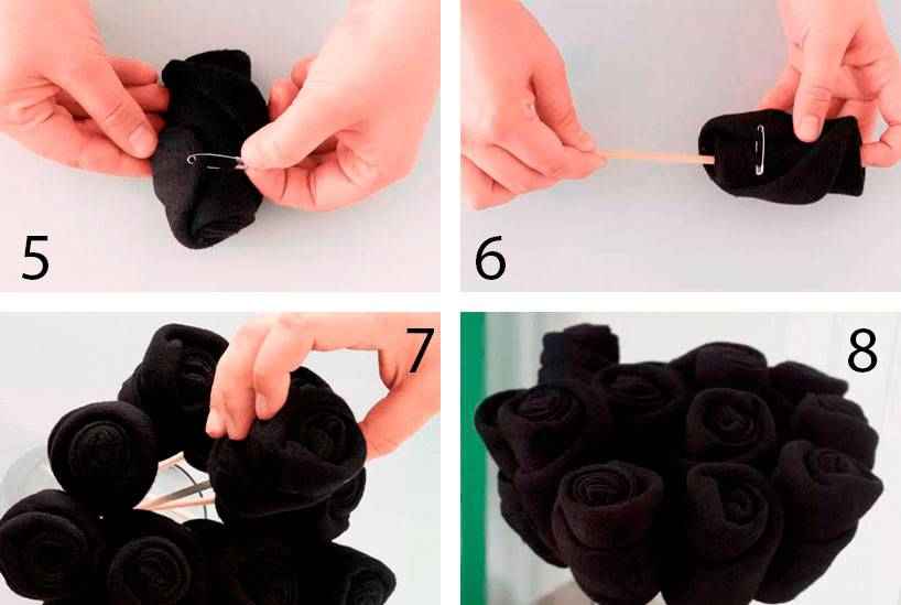 Как сделать цветы из носков