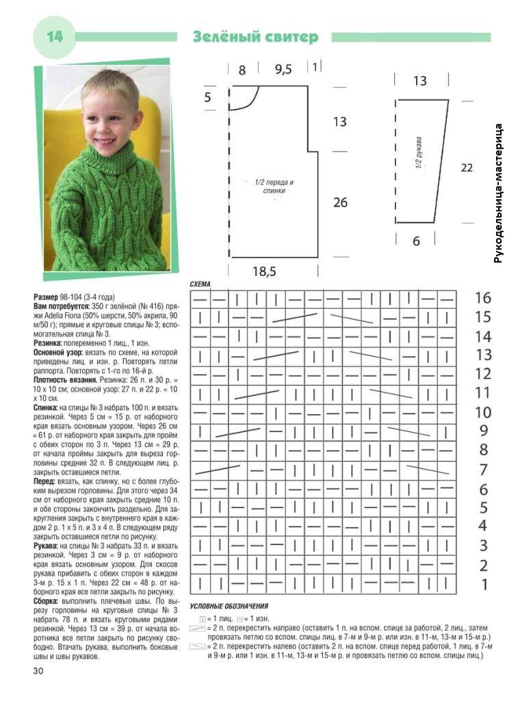 Свитер для мальчика спицами: схема вязания с фото
