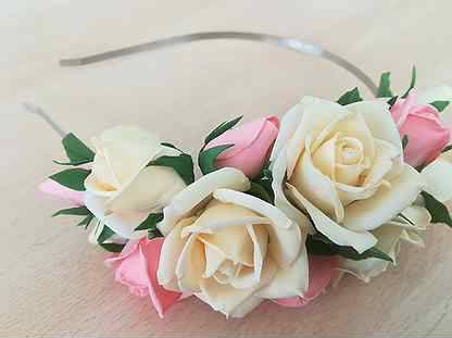 Ободок с розами из фоамирана: мастер-класс для маленьких, фото зимнее, мк как закрепить