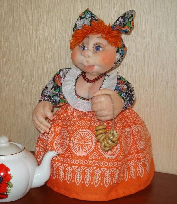 Кукла мастер-класс шитьё барышня на чайник капрон