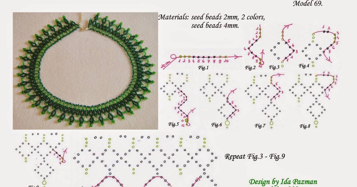 Схемы плетения из бисера для начинающих — пошаговая инструкция с фото и описанием