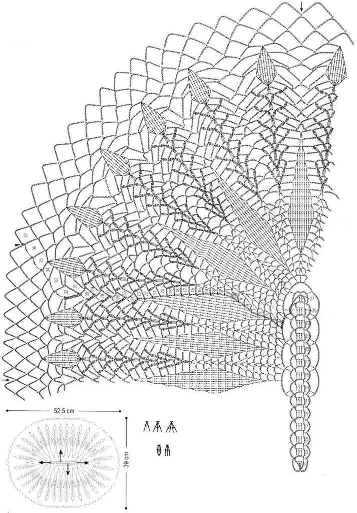Бесплатно схемы скатертей крючком
