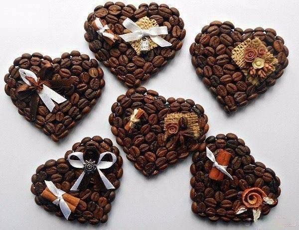 Кофейное сердце: как сделать магнит своими руками