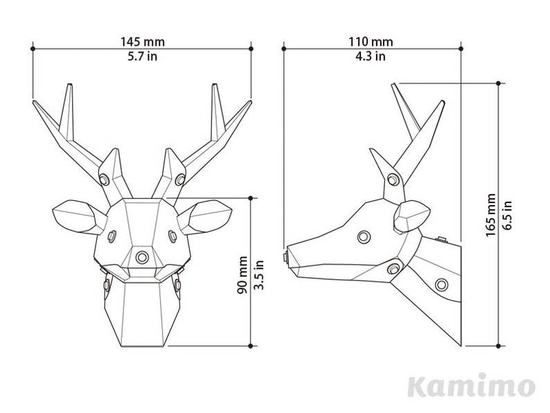 Как сделать оленя из бумаги: голова оленя, фигурки оригами