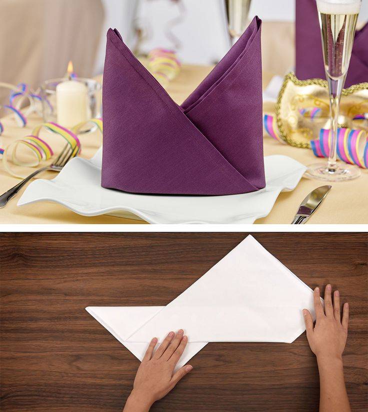 Как красиво сложить салфетки на праздничный стол — 22+ простые пошаговые схемы