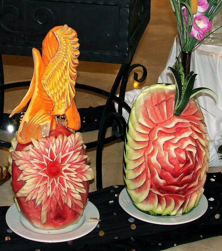 Карвинг из овощей и фруктов — искусство и техника фигурного вырезания в пошаговых фото инструкциях