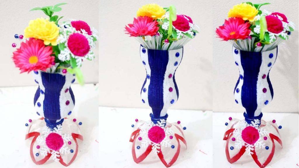Как сделать вазу из пластиковой бутылки своими руками: мастер-классы с фото