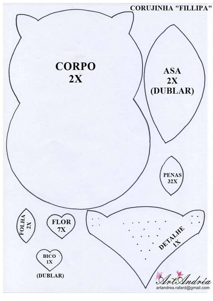 Сова из фетра своими руками схемы шаблоны