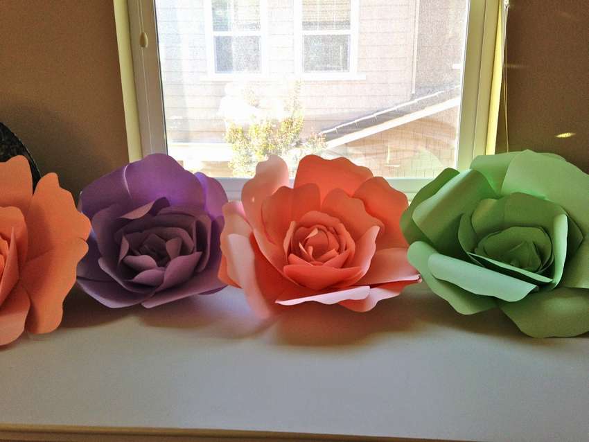 Розы из бумаги