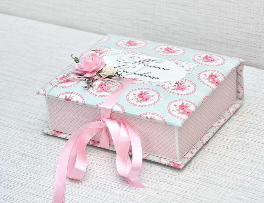 Скрапбукинг упаковка подарка ассамбляж мамины сокровища для девочек бумага