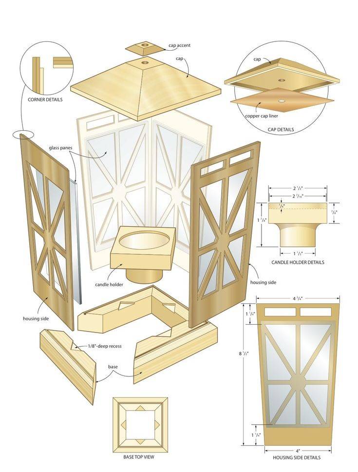 Фонарь из дерева своими руками чертежи