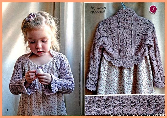 Уроки вязания для маленькой девочки 5-7 лет: вяжем спицами модные вещи