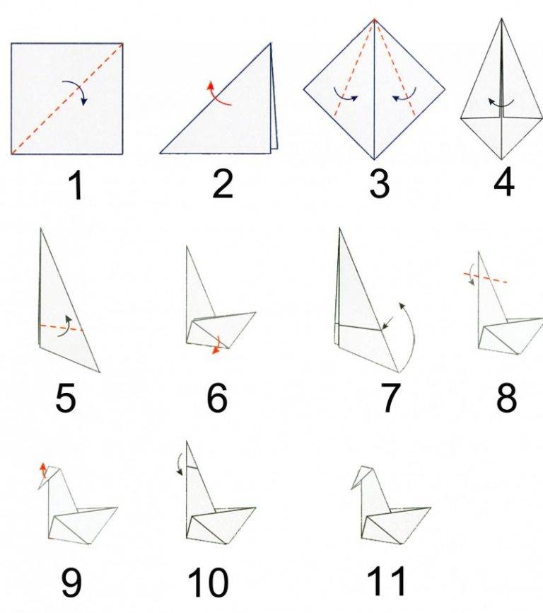 Оригами птица из бумаги для детей — простая инструкция для начинающих с интересными идеями оригами (фото и видео). как сделать оригами птицу