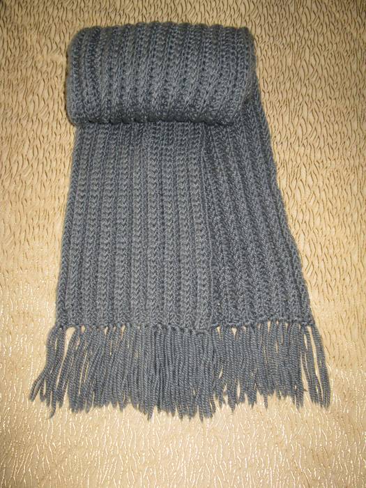 Мужской шарф английской резинкой - просто и лаконично!