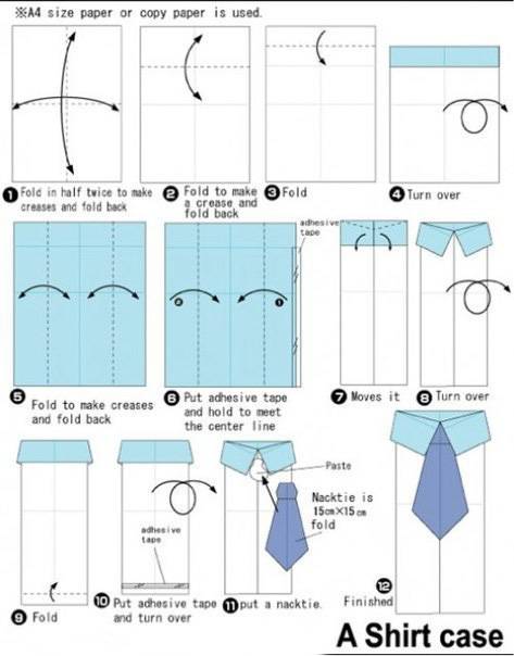 Открытка рубашка с галстуком своими руками пошаговая инструкция
