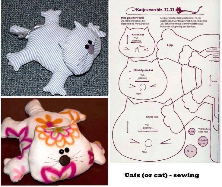 Игрушки-подушки: схемы выкроек кота, машины, звезды; шитье сплюшек без выкроек