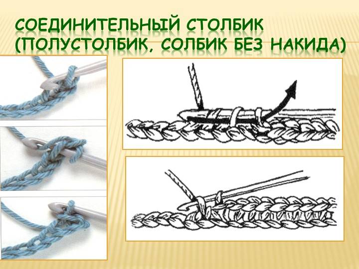 Столбик с накидом - главный прием вязания крючком