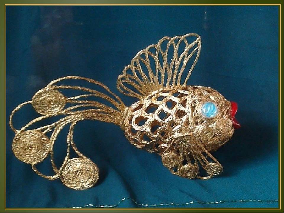 Мастер-класс поделка изделие день рождения бисероплетение аквариум с золотой рыбкой "загадай желание" бисер стекло
