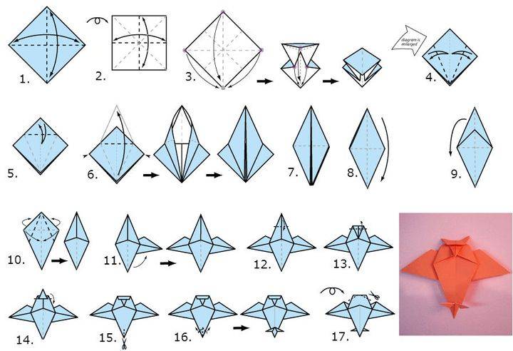 Мастер-класс поделка изделие оригами китайское модульное совушка бумага