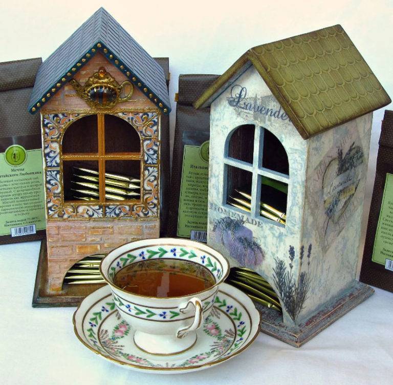 Декупаж чайного домика: простые в исполнении и эффектные варианты украшения (100 фото)