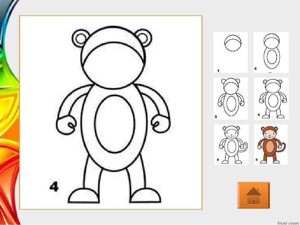 Обезьяна нарисовать легко. Рисование обезьяны поэтапно для детей. Рисунок обезьяны 3 класс. Поэтапное рисование обезьяны для детей презентация. Мартышка изо пошагово для детей.