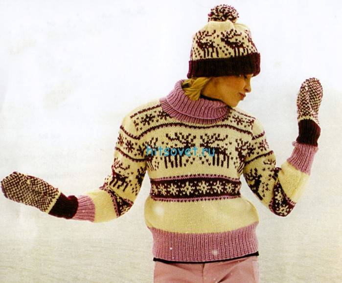 Мужской свитер с оленями спицами. свитер с оленями: схемы и принцип вязания норвежской классики