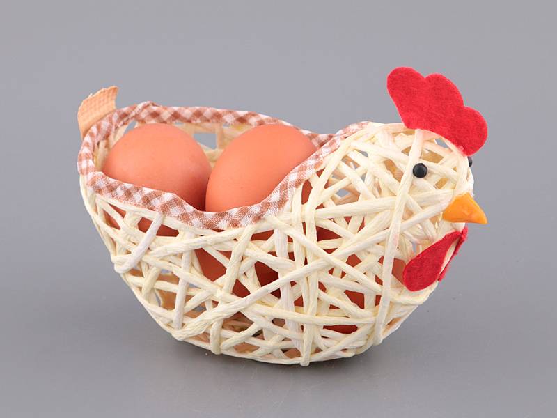 Корзинка и подставки для пасхальных яиц из лотка
