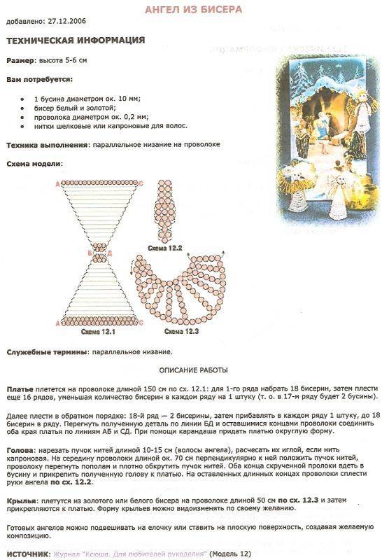 Ангелочек крючком схема и описание для начинающих