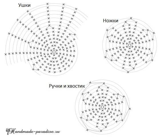 Кекс крючком схема