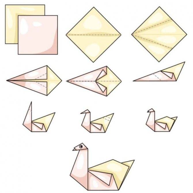 Оригами «голубь мира»: 5 поэтапных схем для детей