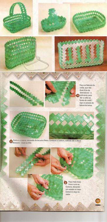 Плетение из пластиковых бутылок для начинающих пошагово – пластмассовые корзинки