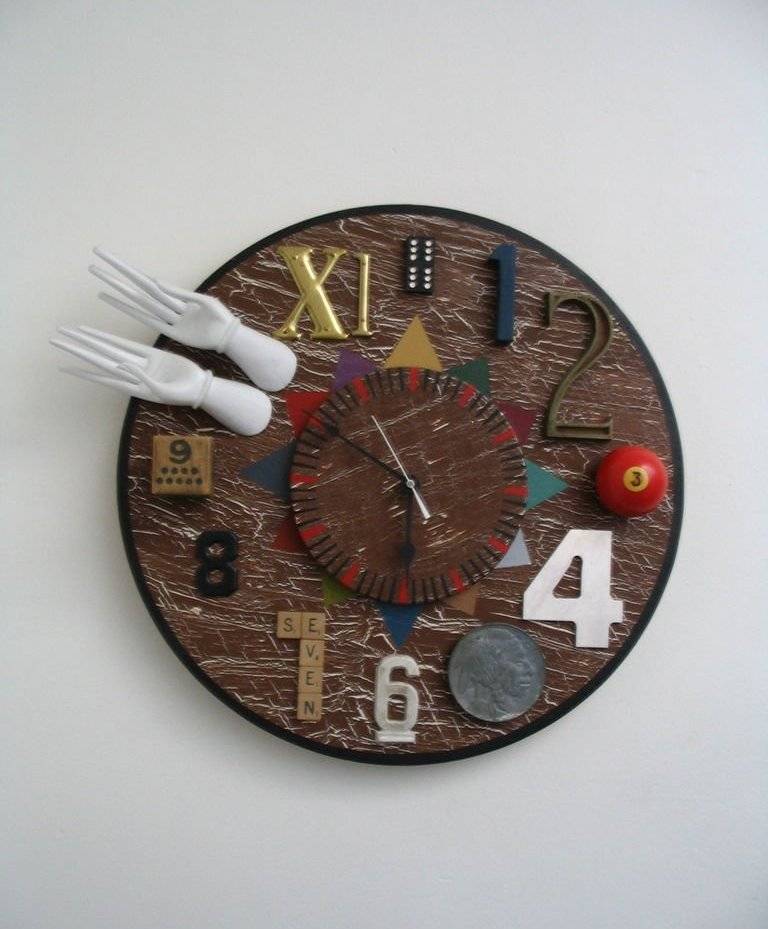 Поделка часы — простой пошаговый мастер-класс изготовления стильных настенных часов своими руками (80 фото)