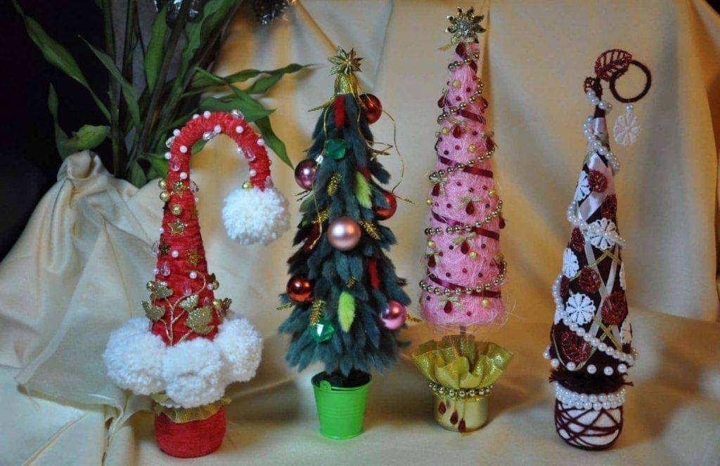 Елка своими руками - новогодние и декоративные изделия для начинающих мастеров (135 фото и видео)