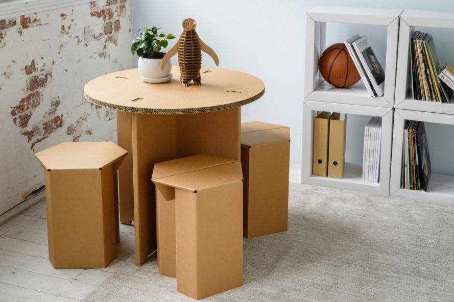 Мебель из картона, оригинальные идеи для дома и офиса, важные советы