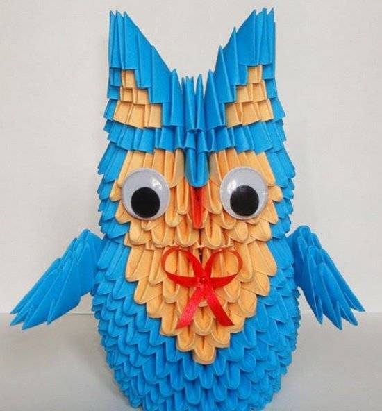 Умная сова из модулей. мудрая сова: модульное оригами для домашнего декора