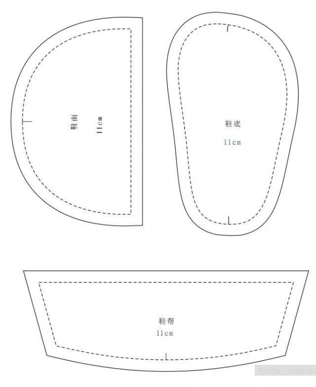 Схема туфелек для куклы