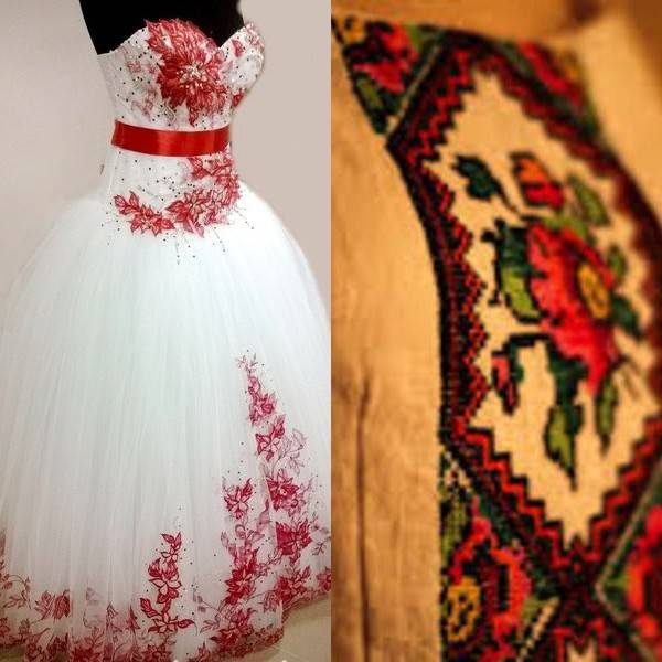 Наряды (вышиванки) жениха и невесты в украинском стиле